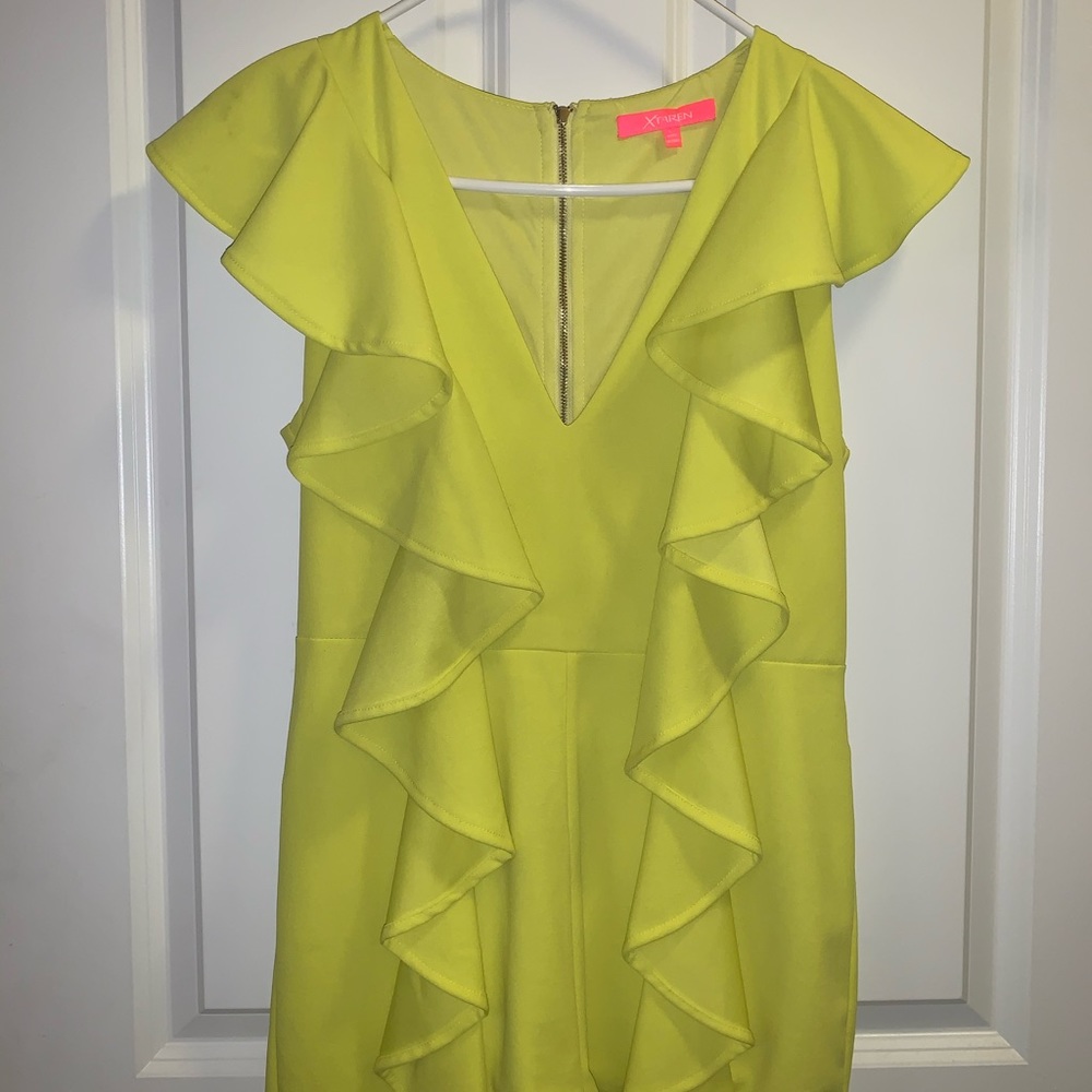 Xtaren yellowish-green romper-Size Large